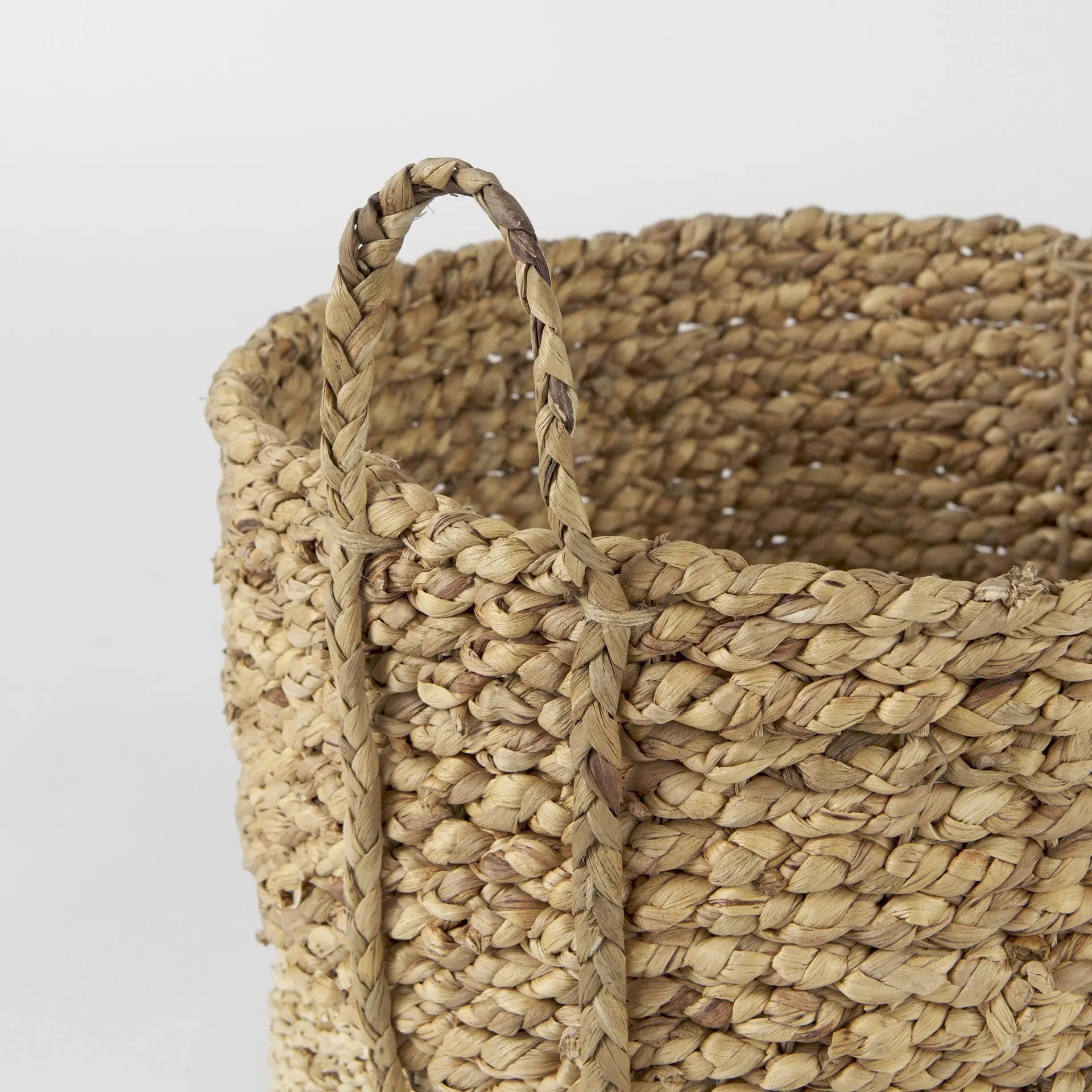 Set of Three Brown Wicker Basket Homeroots Office