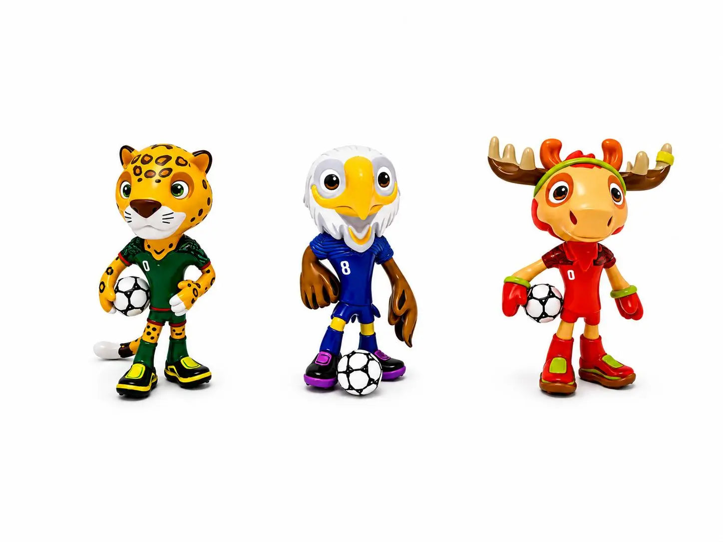 Set of Three FIFA 2026 World Cup Collectible Mascot Ball Vinyl Figurines Homeroots Home Decor