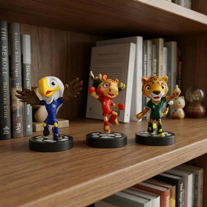Set of Three FIFA 2026 World Cup Collectible Mascot Vinyl Figurines Homeroots Home Decor