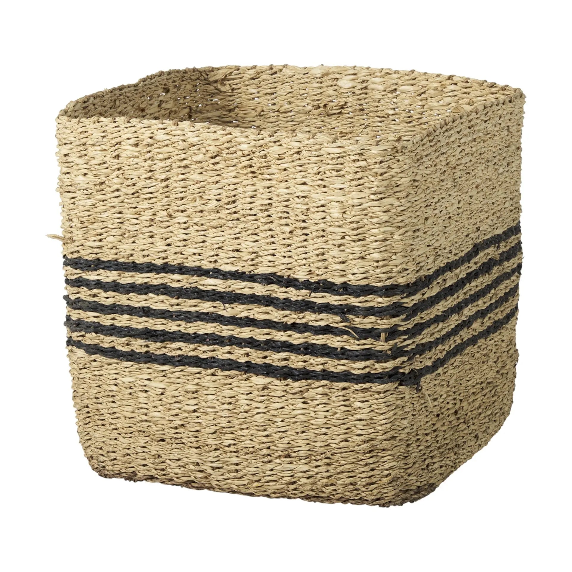 Set of Three Gray Nesting Water Hyacinth Basket Homeroots Office
