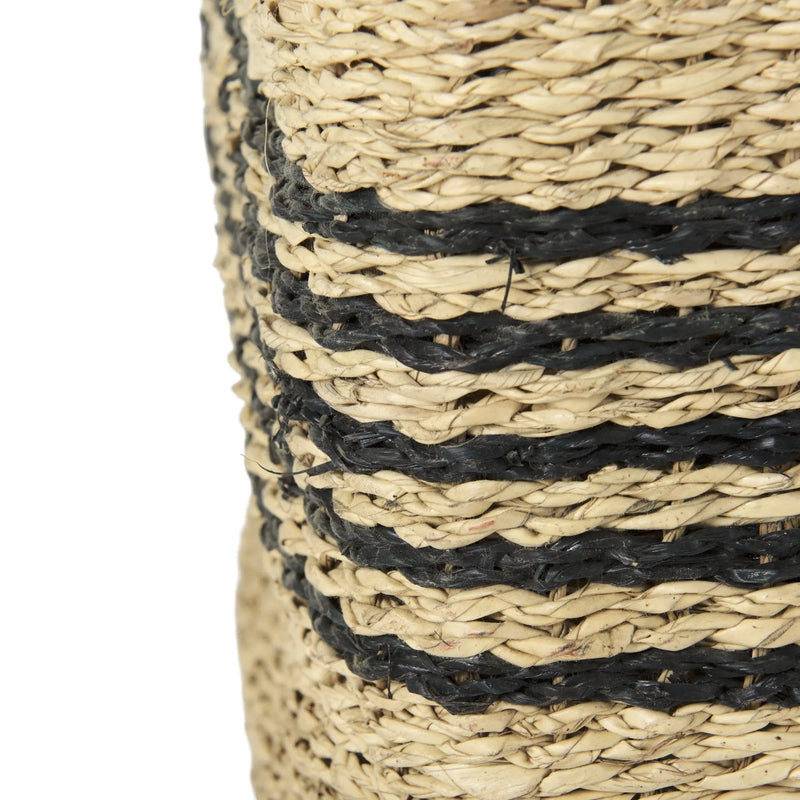 Set of Three Gray Nesting Water Hyacinth Basket Homeroots Office