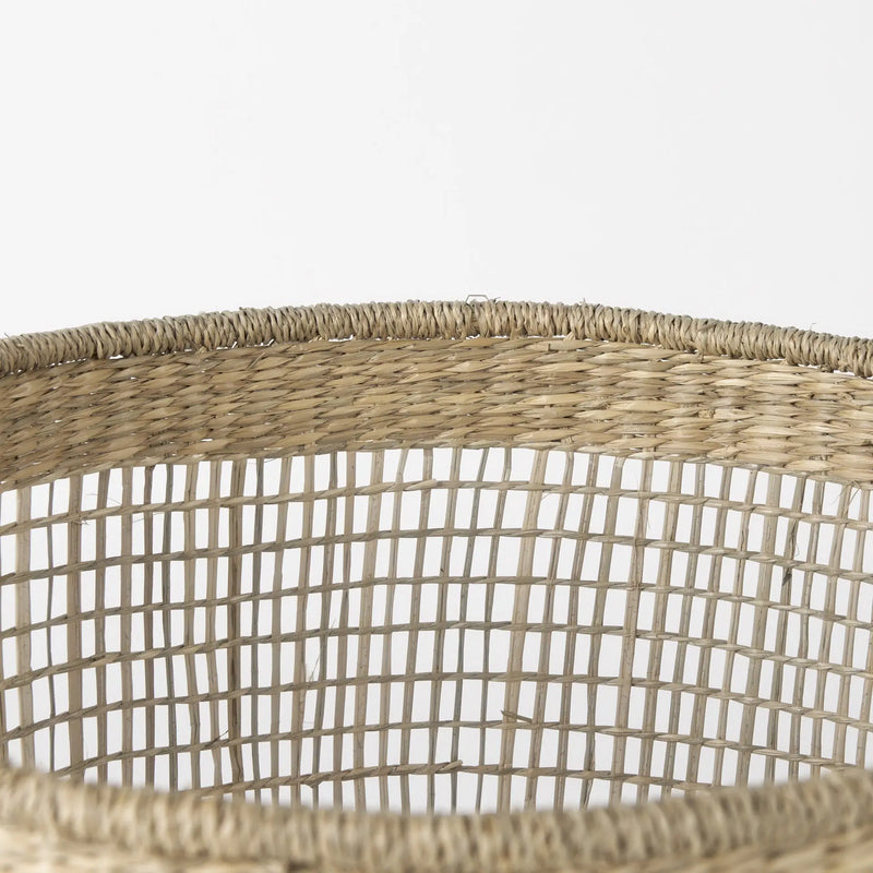 Set of Three Natural Wicker Basket Homeroots Office
