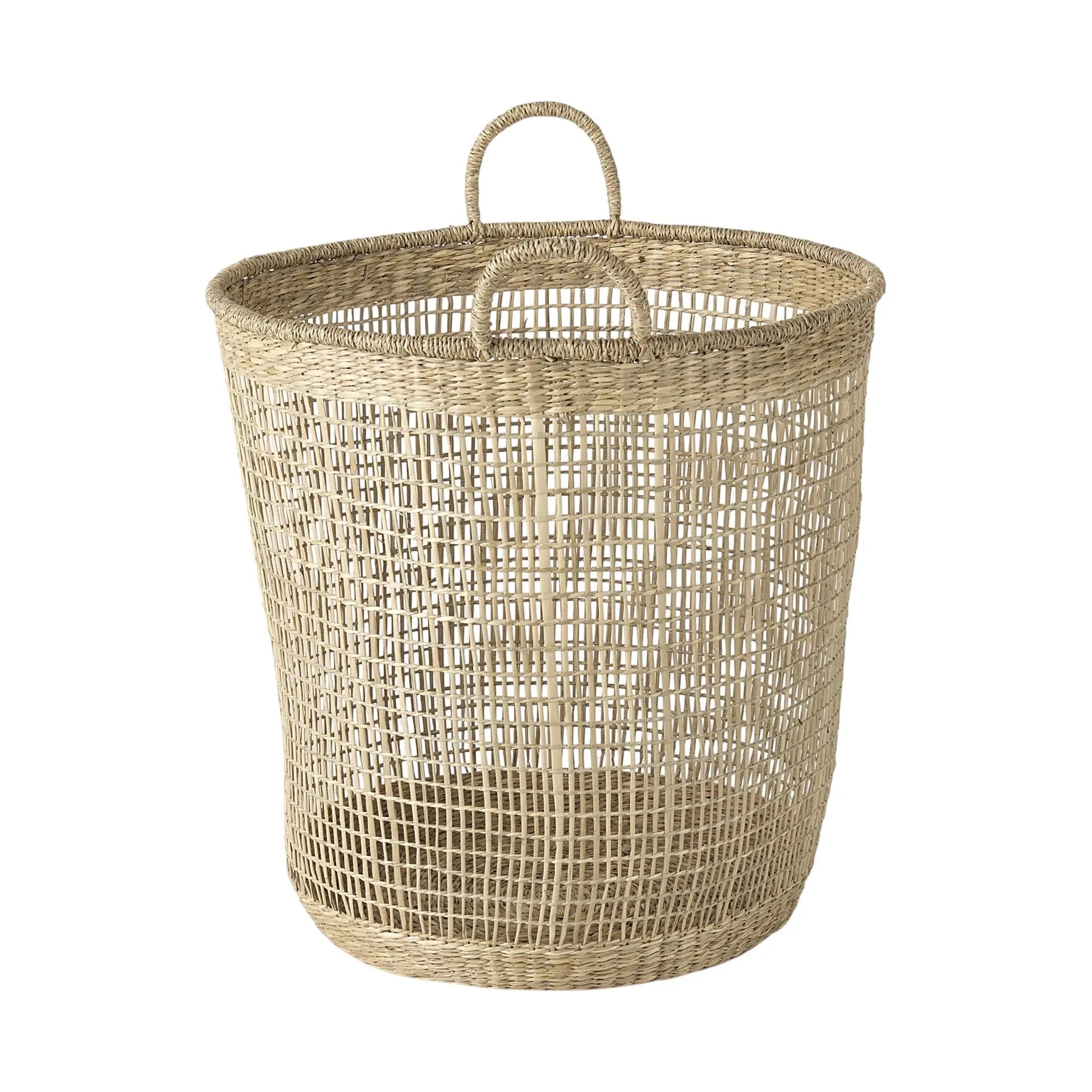 Set of Three Natural Wicker Basket Homeroots Office