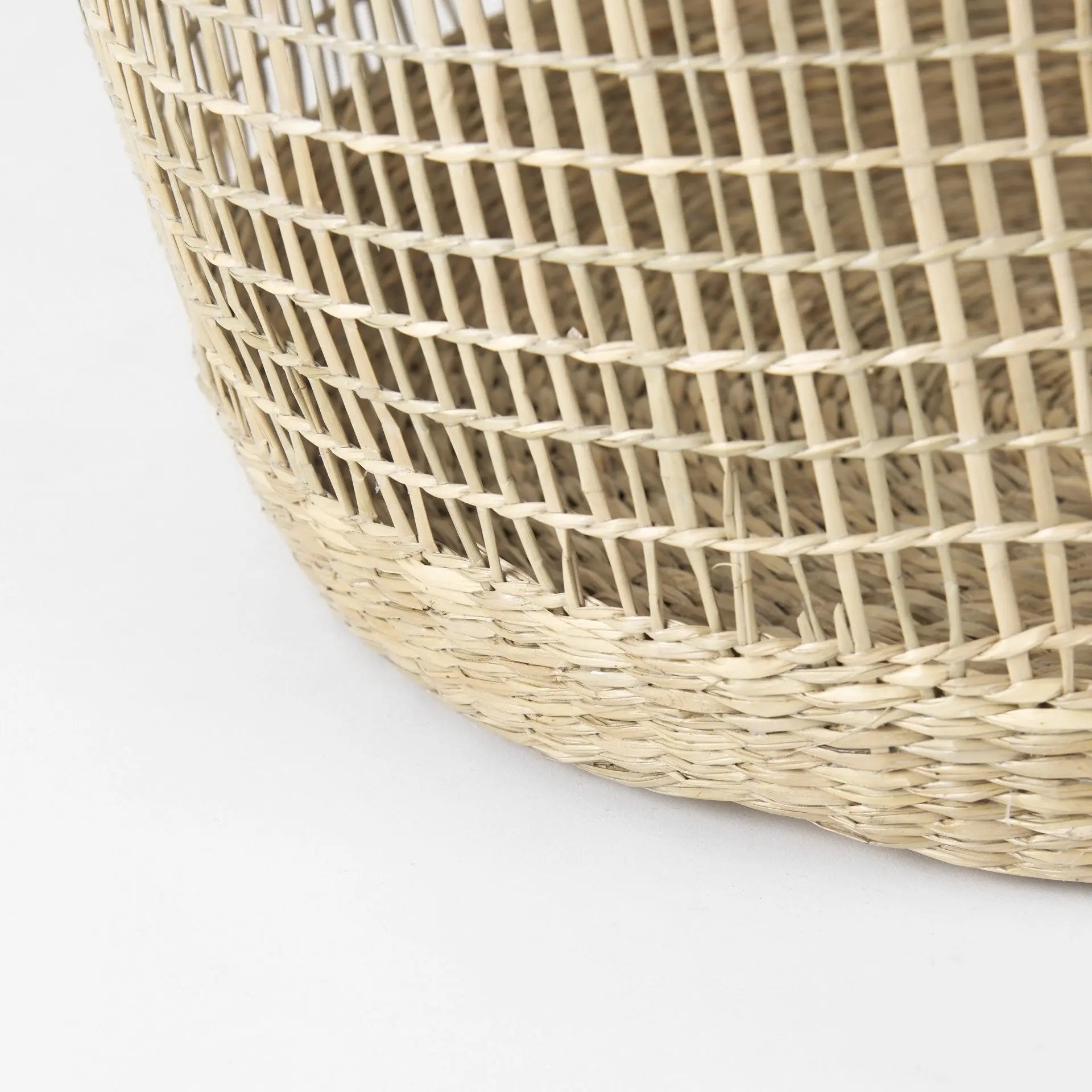 Set of Three Natural Wicker Basket Homeroots Office