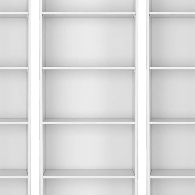Set of Three White Wood Five Tier Modular Bookcase Homeroots Office