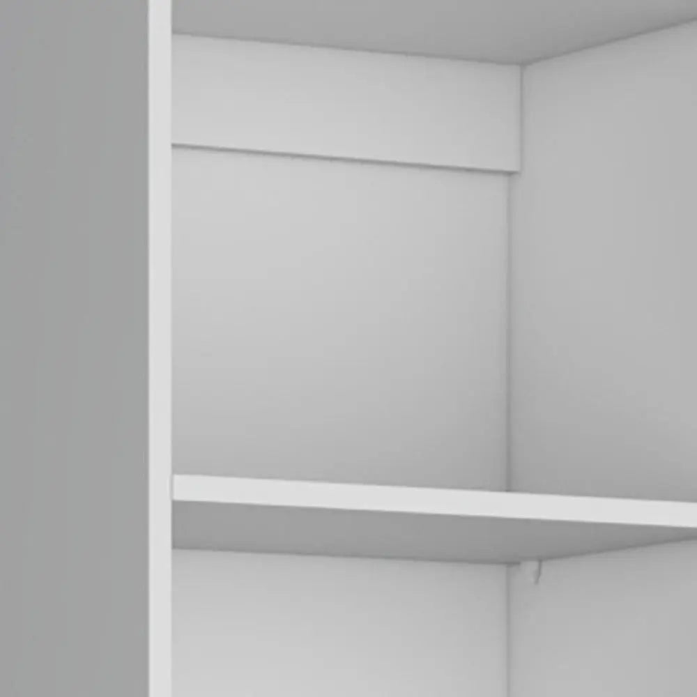 Set of Three White Wood Five Tier Modular Bookcase with Two Doors Homeroots Office