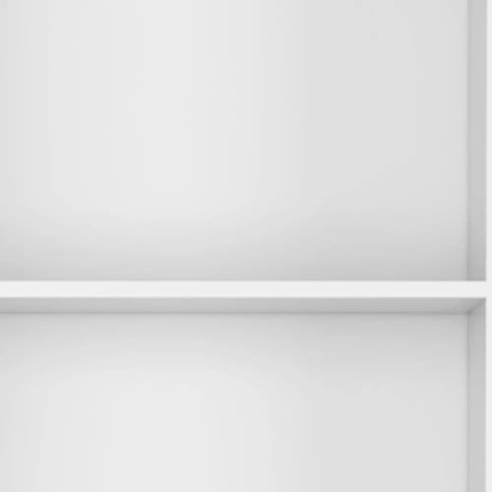 Set of Three White Wood Fourteen Tier Modular Bookcase Homeroots Office