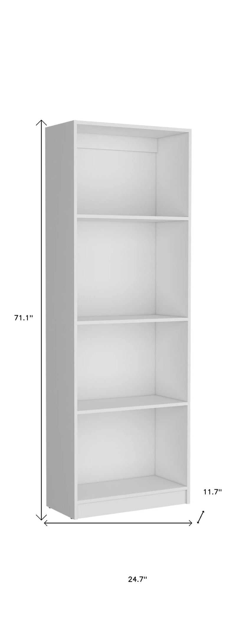Set of Three White Wood Ten Tier Modular Bookcase with Four Doors Homeroots Office