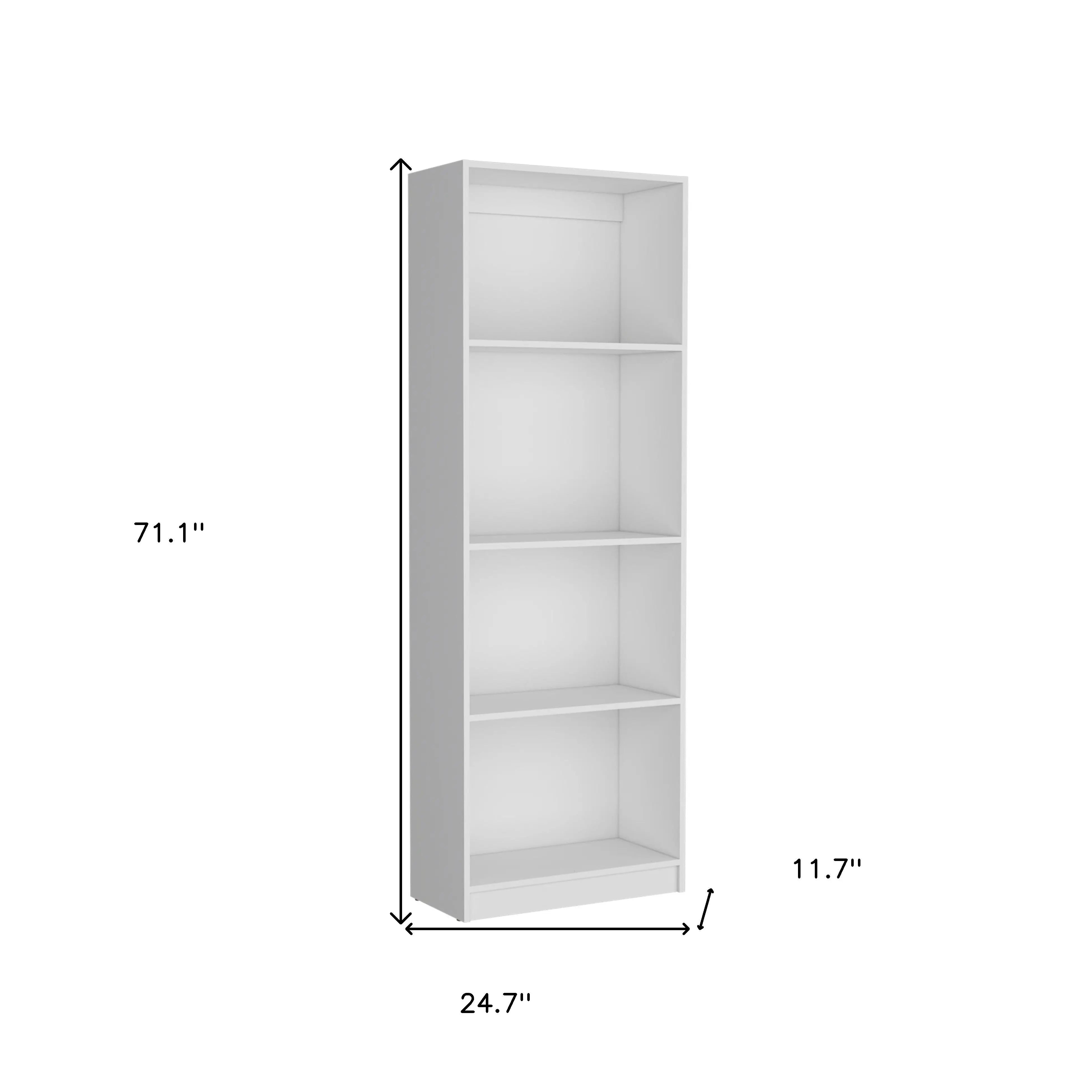 Set of Three White Wood Thirteen Tier Modular Bookcase Homeroots Office