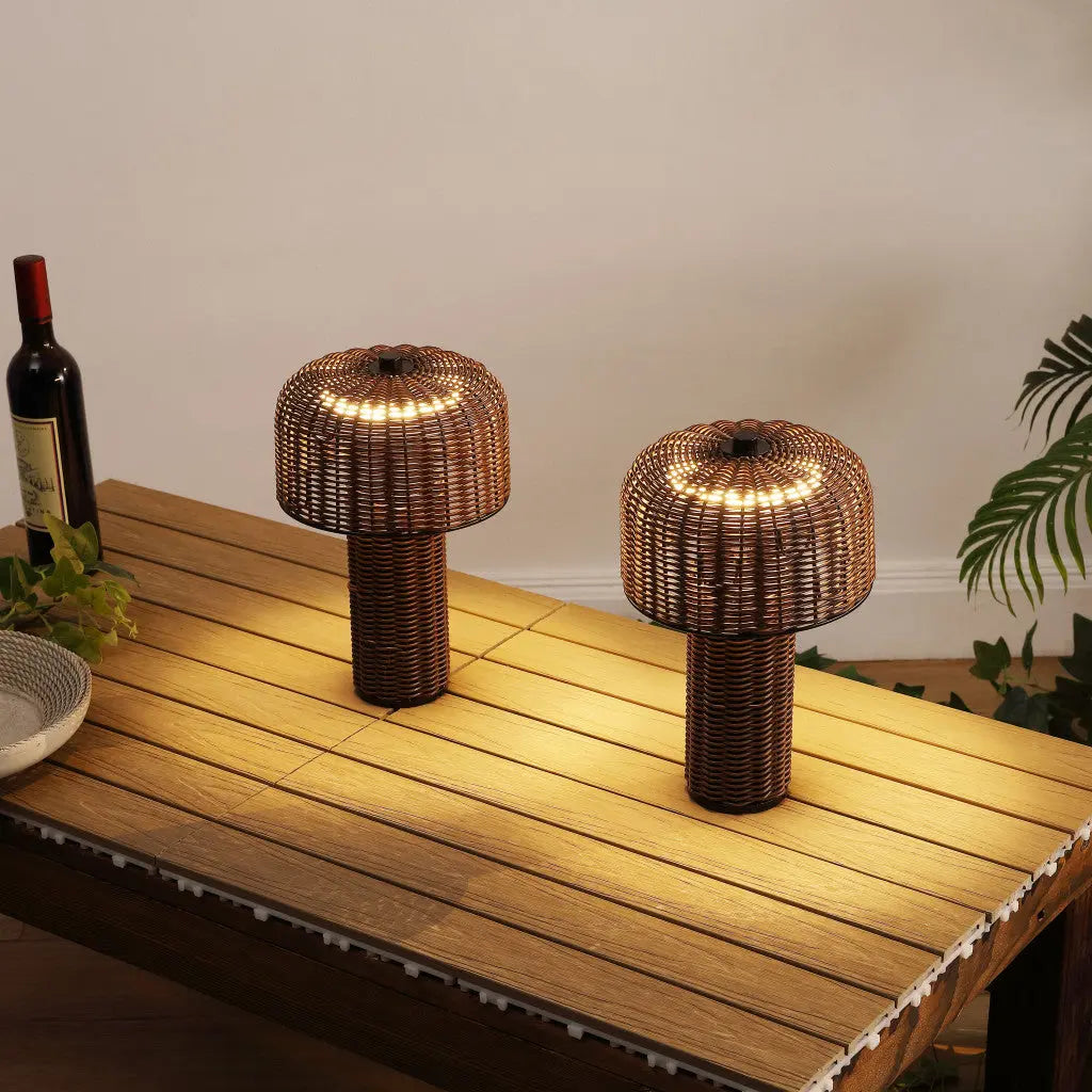 Set of Two 10" Clear USB Table Lamps With Globe Shades Homeroots Lighting