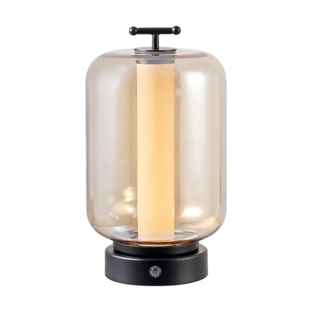 Set of Two 11" Black Lantern USB Table Lamps Homeroots Lighting