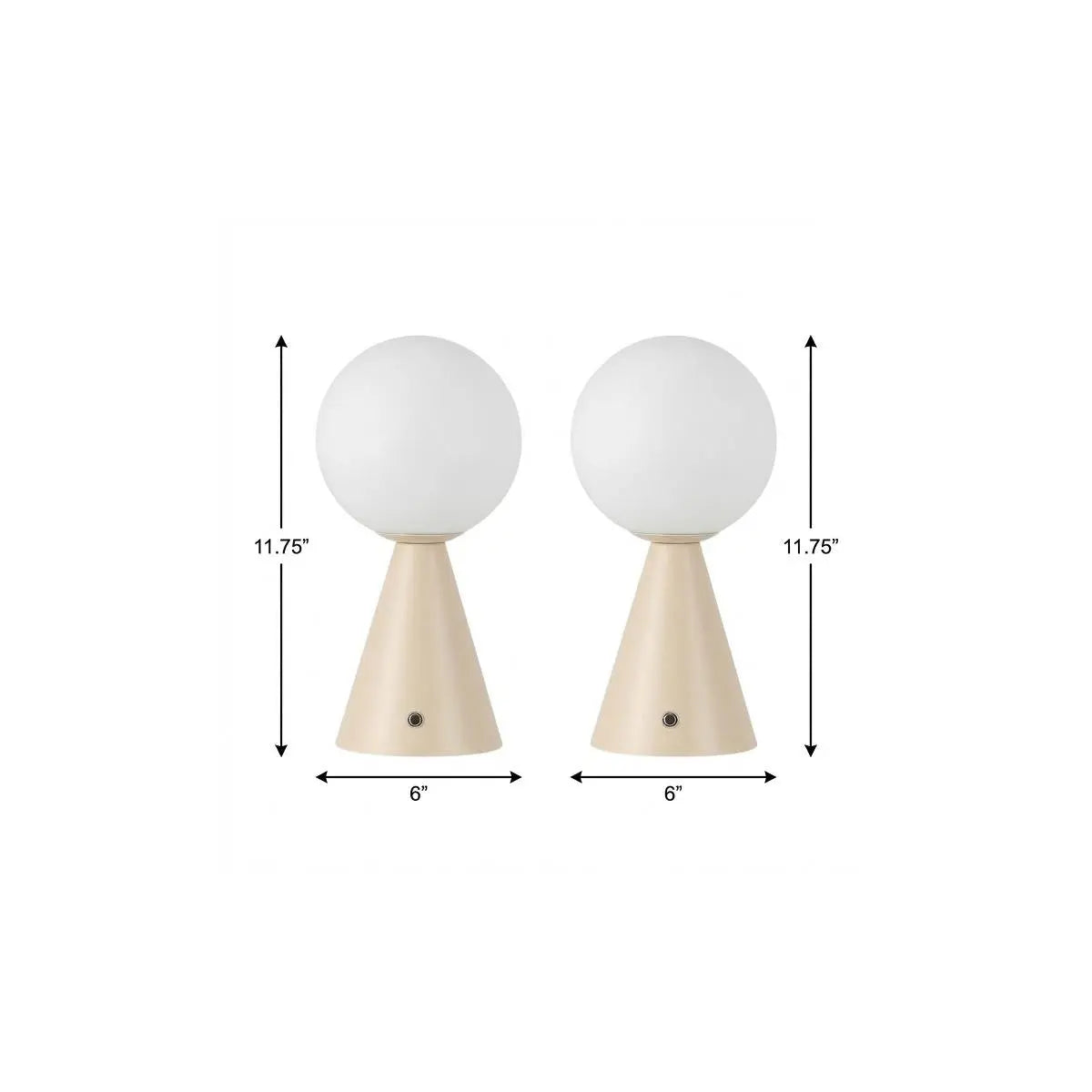 Set of Two 12" Clear Lighthouse USB Table Lamps Homeroots Lighting
