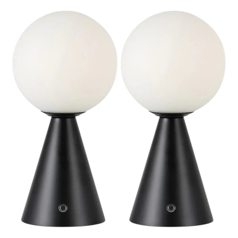 Set of Two 12" Clear Lighthouse USB Table Lamps LED Homeroots Lighting