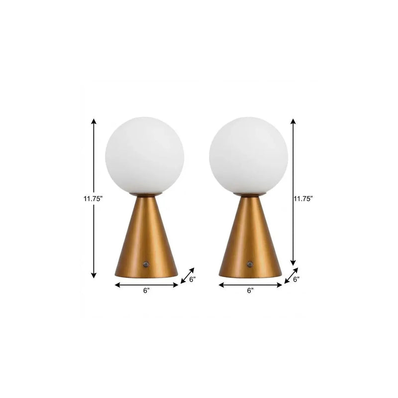 Set of Two 12" Clear Lighthouse USB Table Lamps LED Homeroots Lighting