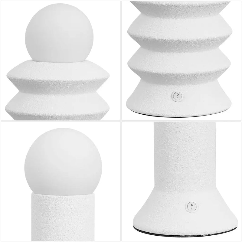 Set of Two 13" Clear Geometric Table Lamps With Globe Shades Homeroots Lighting