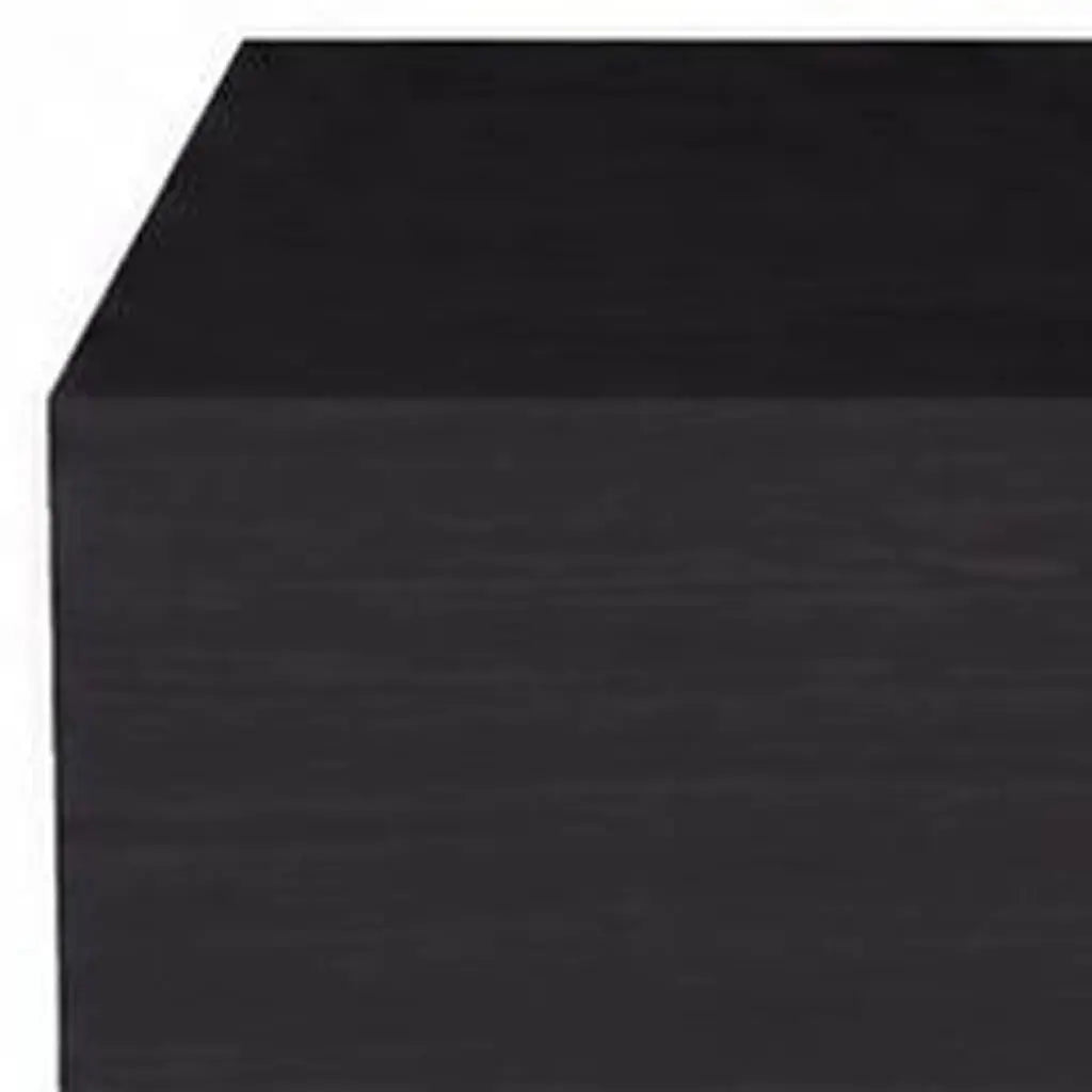 Set of Two 16" Black Wood One Drawer Floating Nightstand Homeroots Bed & Bath