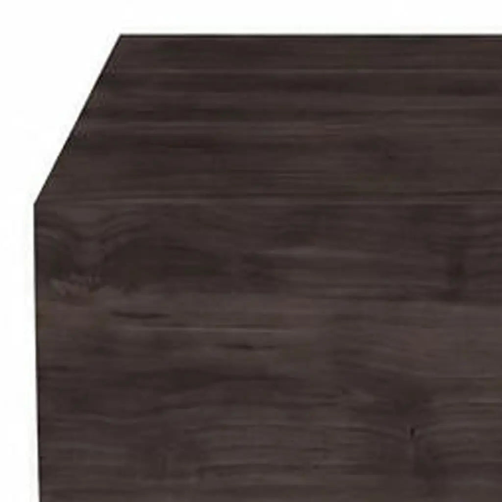 Set of Two 16" Dark Brown Wood One Drawer Floating Nightstand Homeroots Bed & Bath