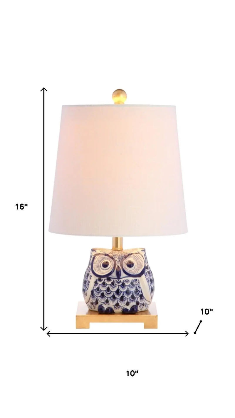 Set of Two 16" Gold Novelty Bedside Lamps With Empire Shades Homeroots Lighting