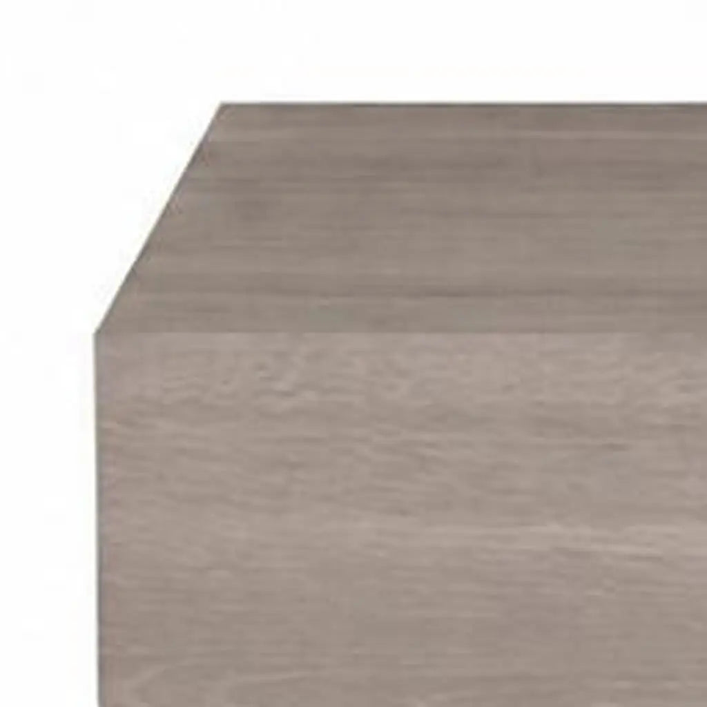 Set of Two 16" Gray Wood One Drawer Floating Nightstand Homeroots Bed & Bath