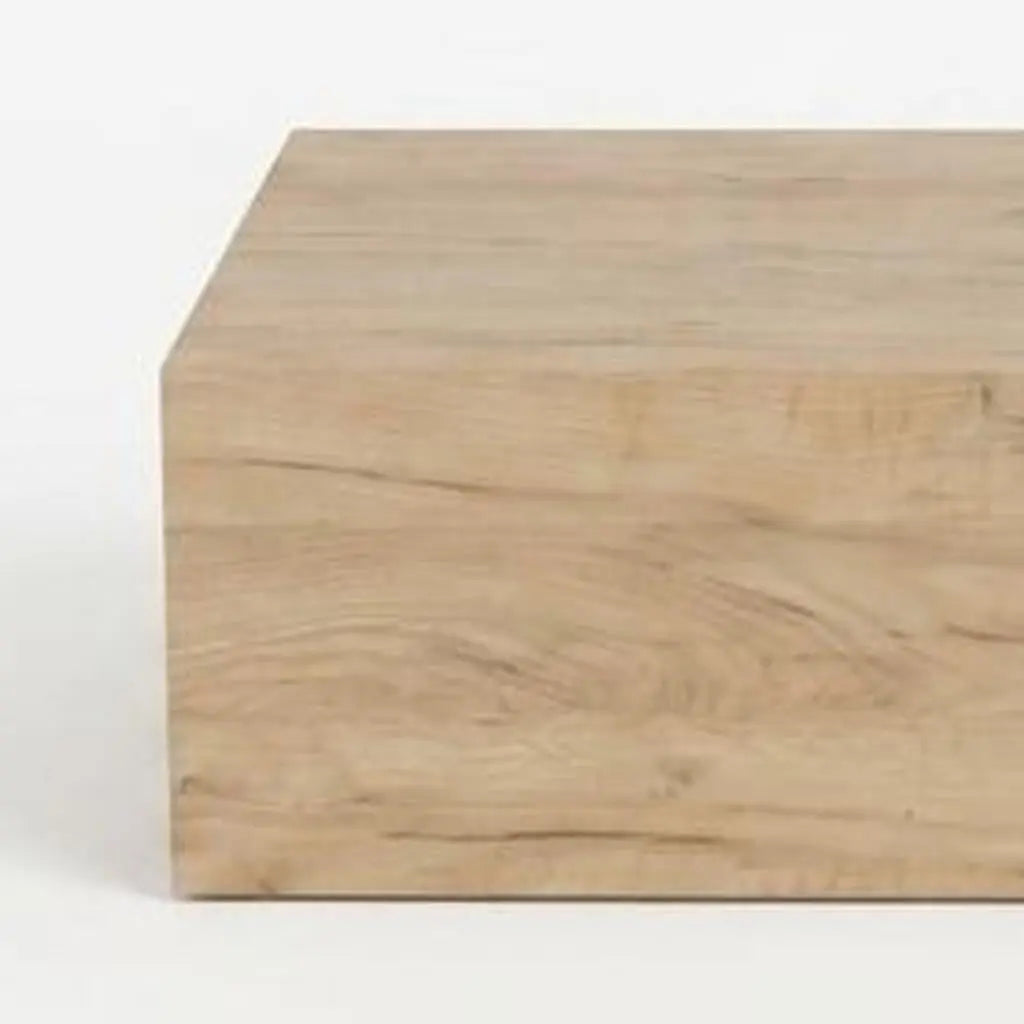 Set of Two 16" Natural And Oak Wood One Drawer Floating Nightstand Homeroots Bed & Bath