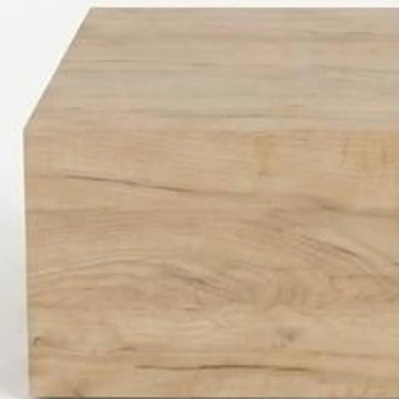 Set of Two 16" Natural And Oak Wood One Drawer Floating Nightstand Homeroots Bed & Bath