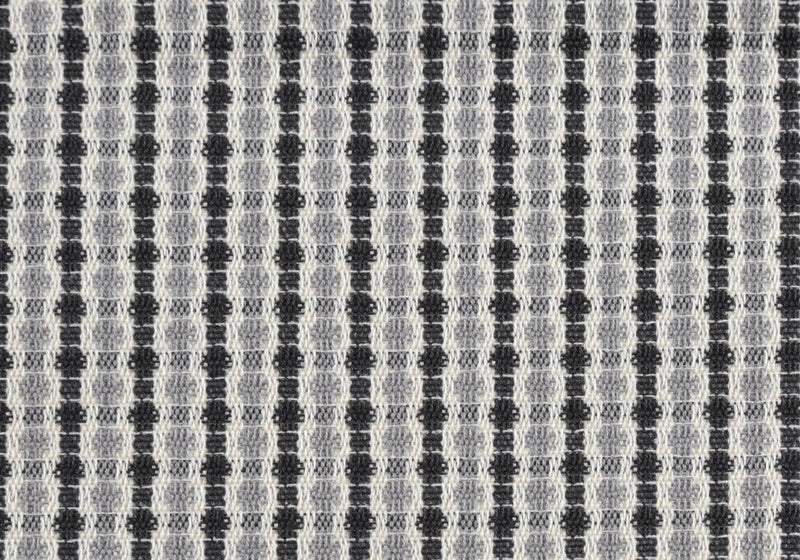 Set of Two 18" Black Gray And White Fabric Striped Throw Pillows Homeroots Home Decor