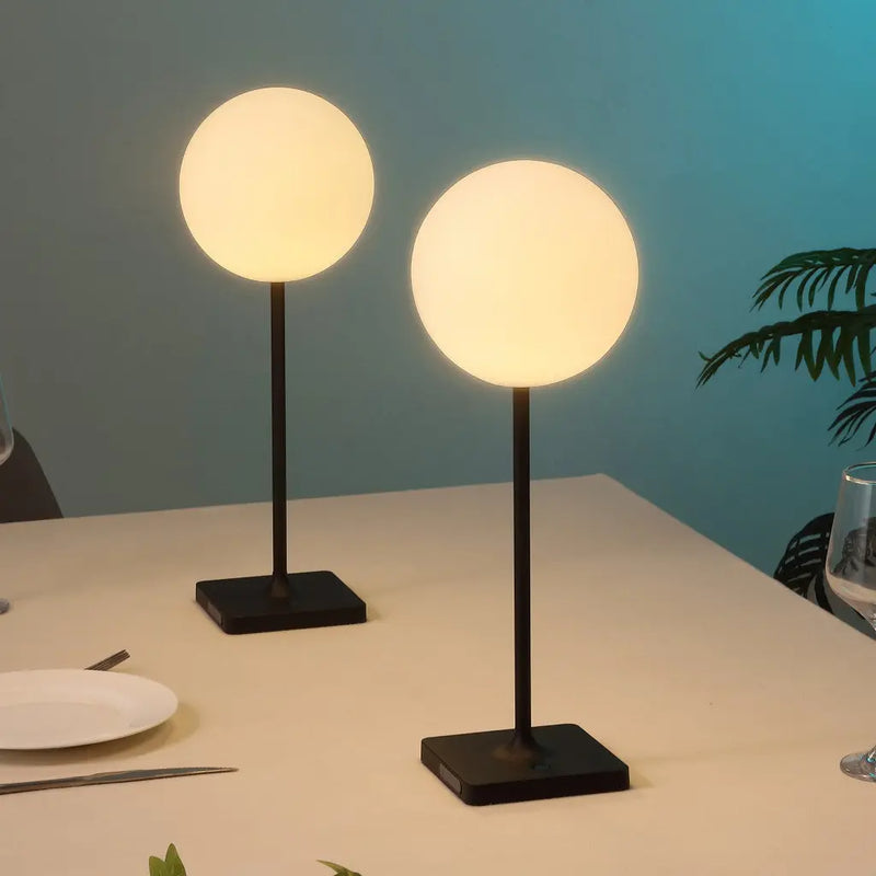 Set of Two 18" Black USB Table Lamps Homeroots Lighting