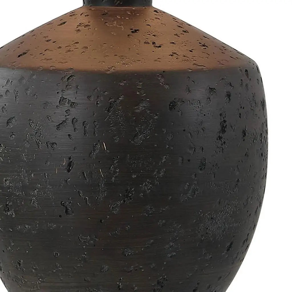 Set of Two 18" Black Urn Table Lamps With Empire Shades Homeroots Lighting