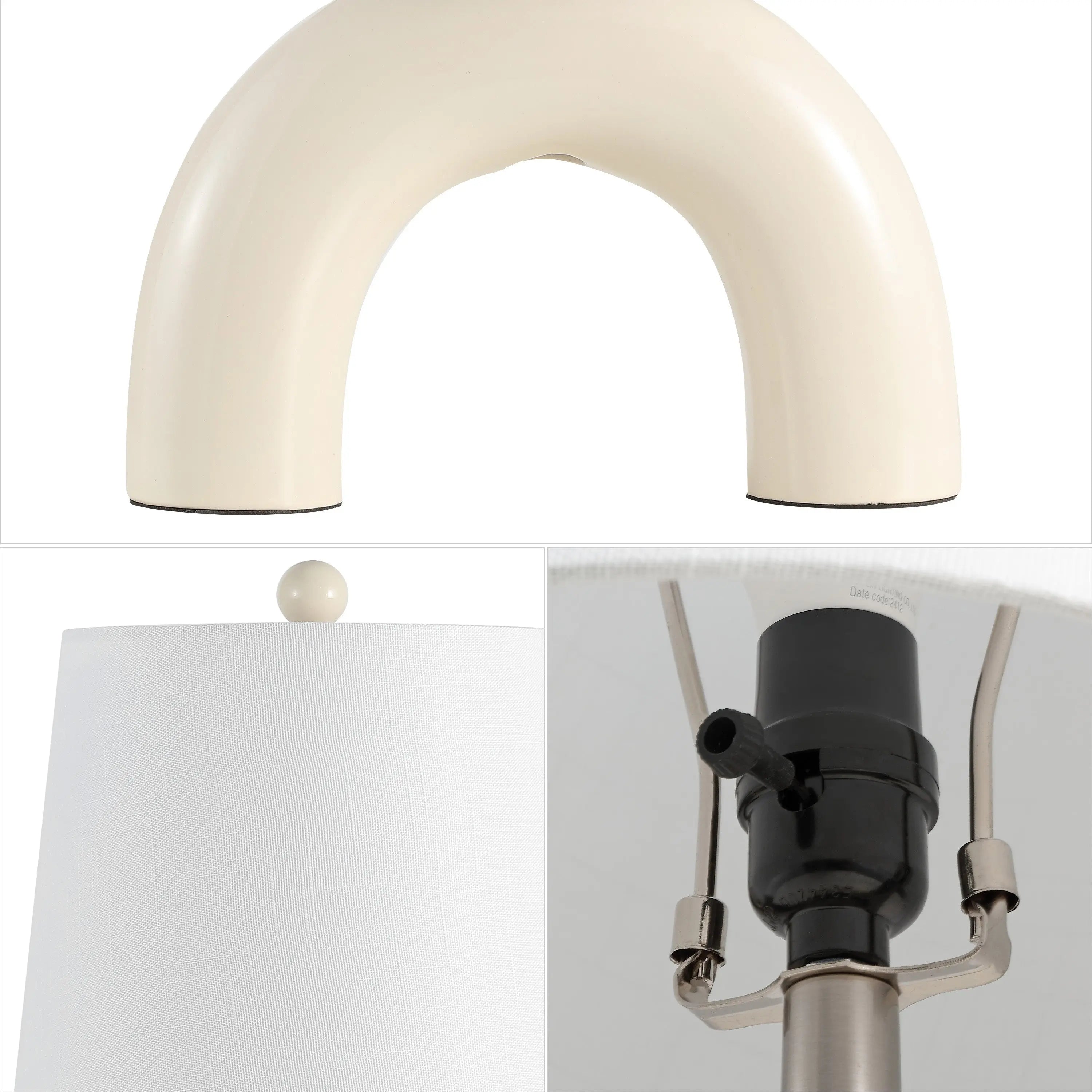 Set of Two 18" Clear Novelty Table Lamps With Empire Shades Homeroots Lighting