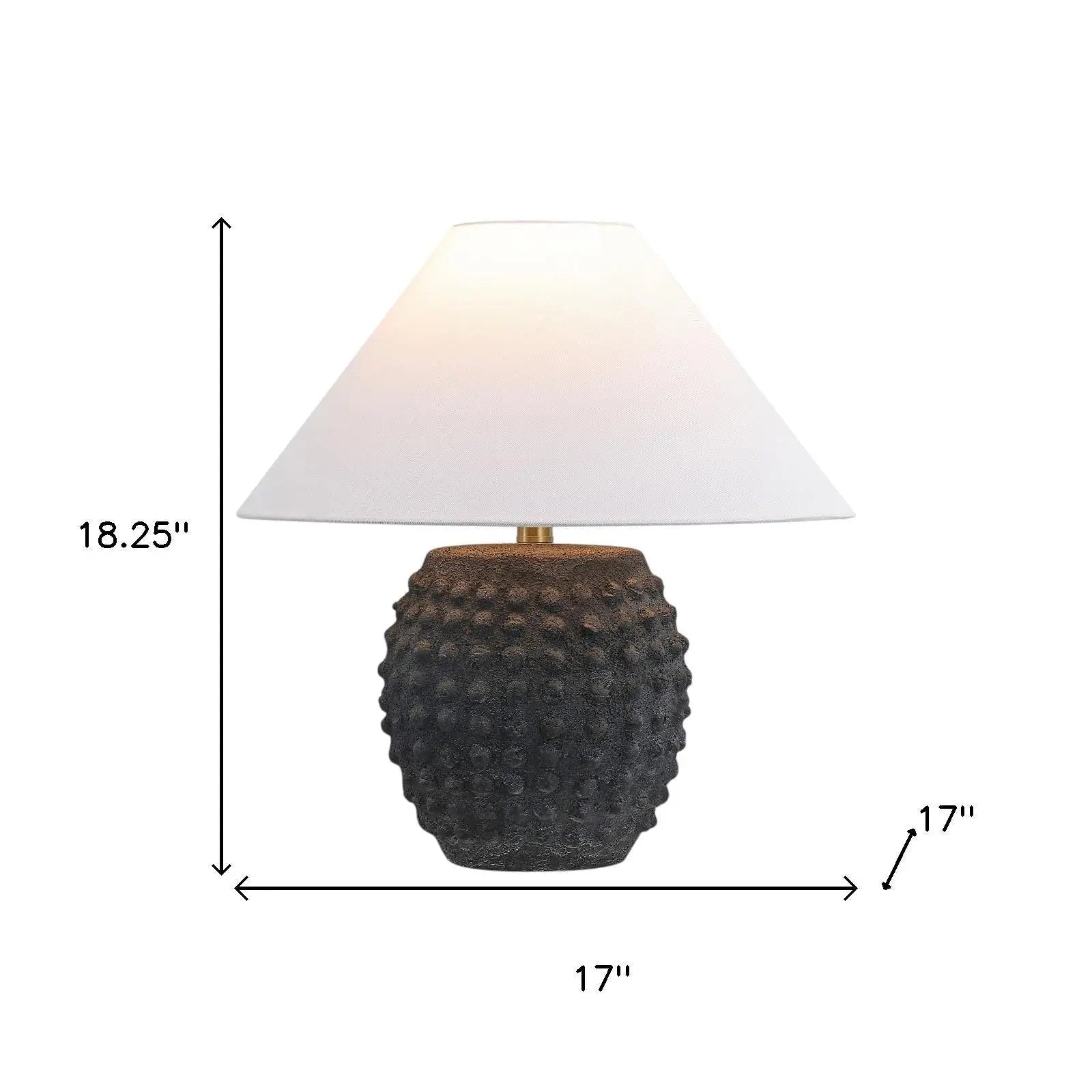 Set of Two 18" Clear Novelty Table Lamps With Empire Shades Homeroots Lighting
