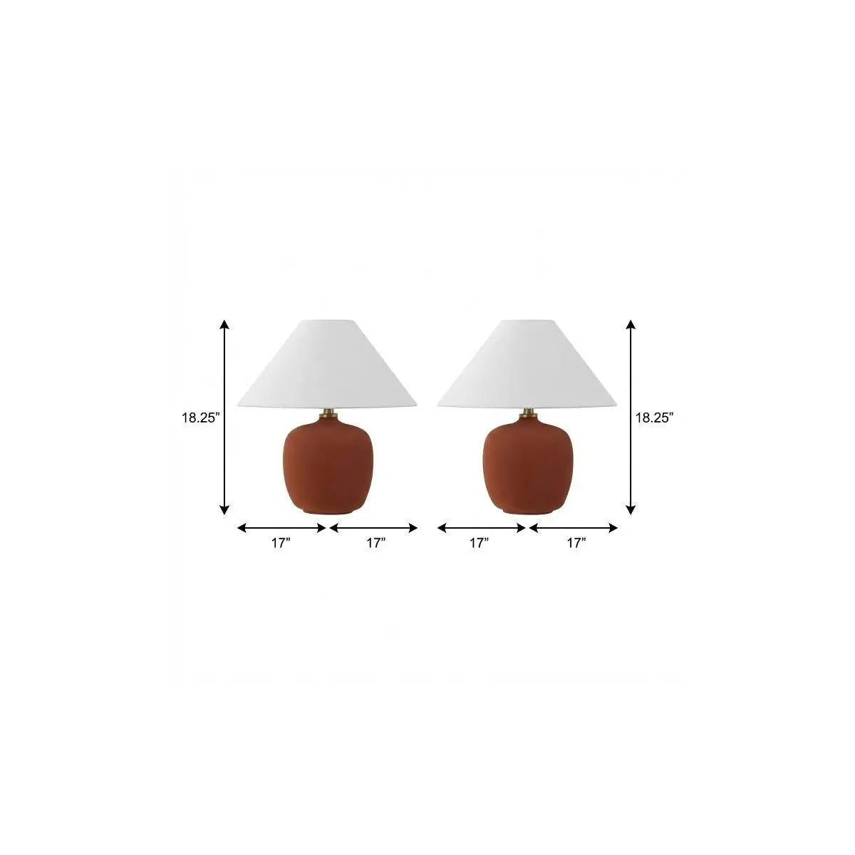 Set of Two 18" Clear Novelty Table Lamps With Empire Shades Homeroots Lighting
