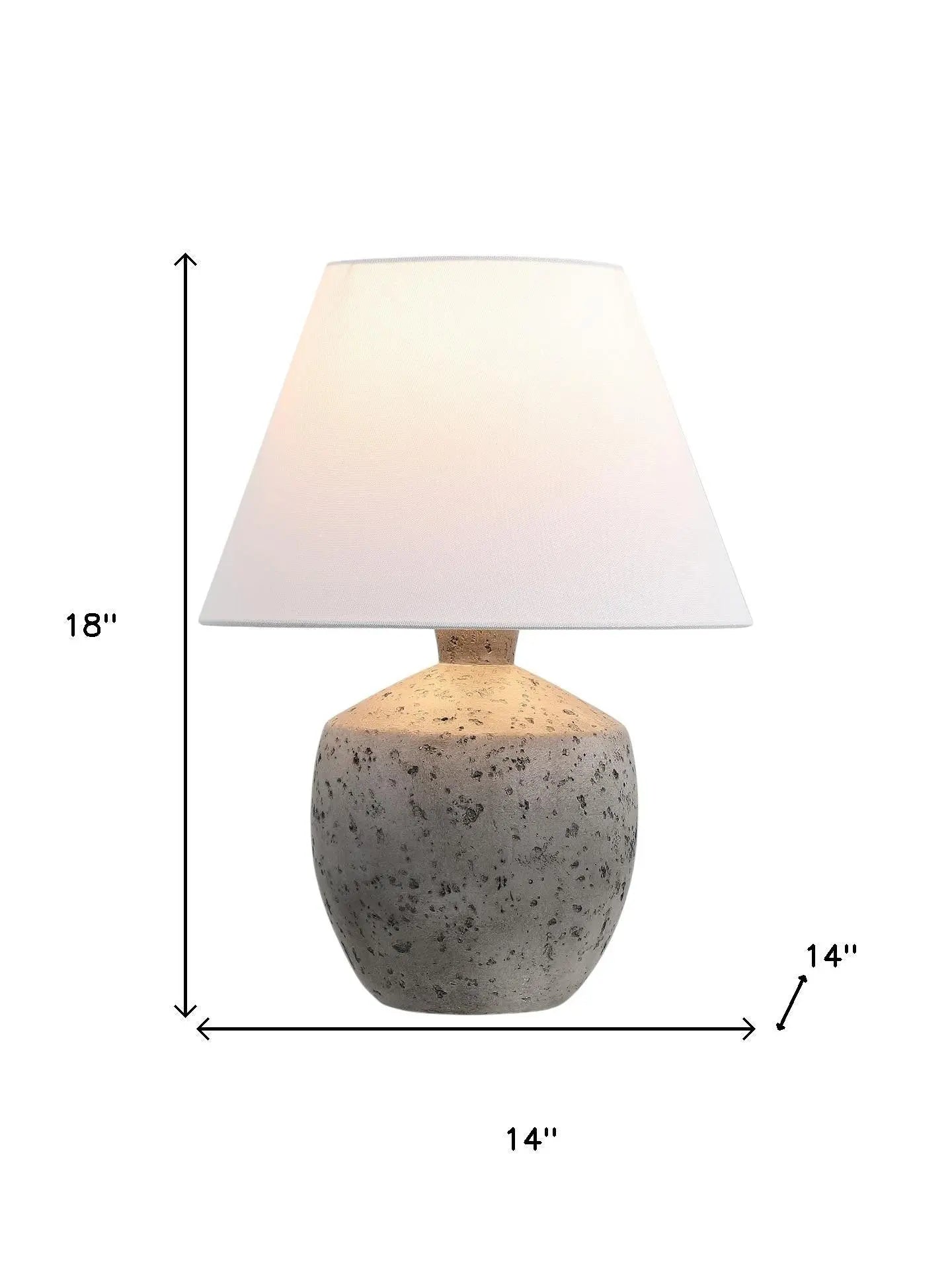Set of Two 18" Gray Novelty Bedside Lamps With Empire Shades Homeroots Lighting