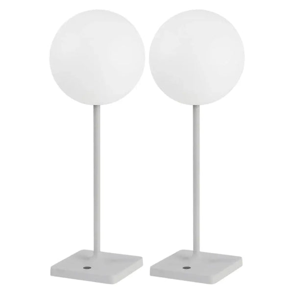 Set of Two 18" Gray USB Table Lamps LED Homeroots Lighting