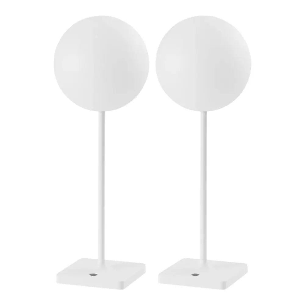 Set of Two 18" White USB Table Lamps LED Homeroots Lighting