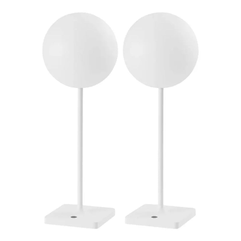 Set of Two 18" White USB Table Lamps LED Homeroots Lighting