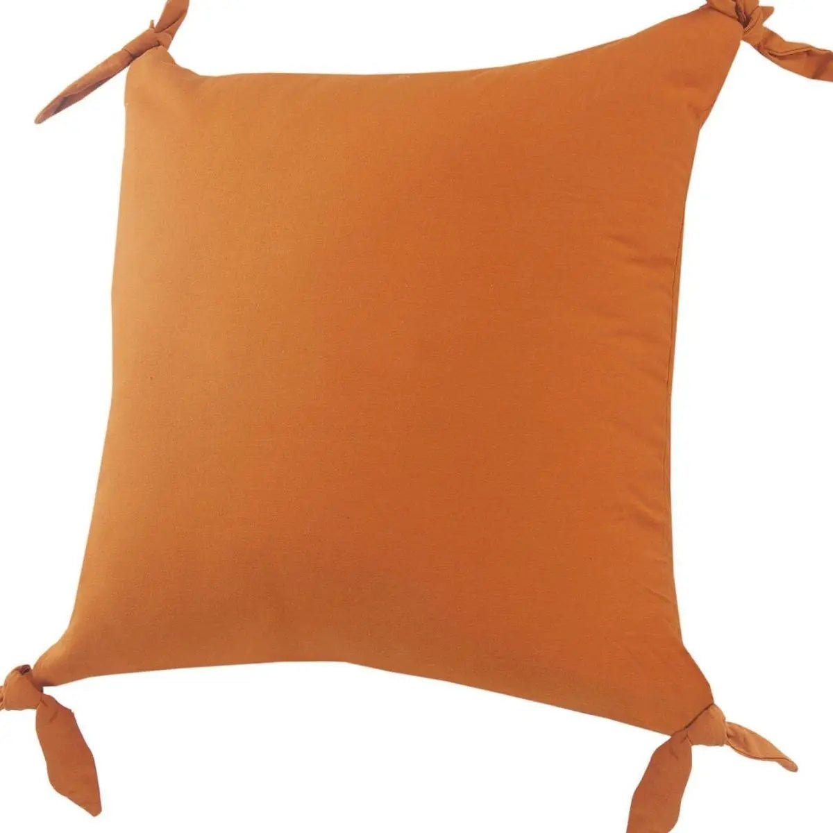 Set of Two 20" Burnt Orange And Saffron Cotton Throw Pillow Covers Homeroots Home Decor