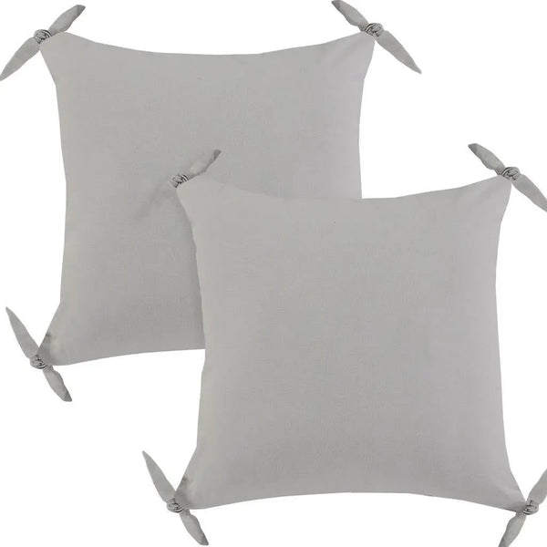 Set of Two 20" Gray And Ash Gray Chevron Cotton Throw Pillows Homeroots Home Decor