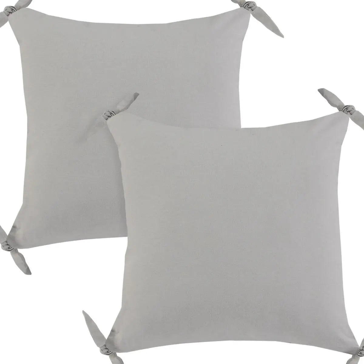 Set of Two 20" Gray And Ash Gray Chevron Cotton Throw Pillows Homeroots Home Decor