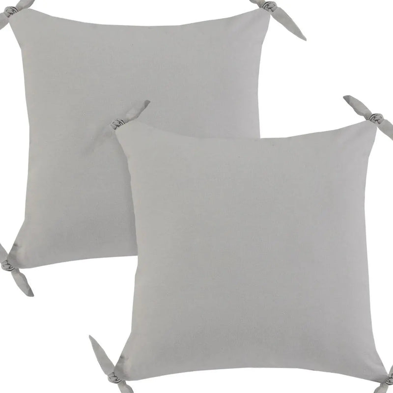 Set of Two 20" Gray And Ash Gray Chevron Cotton Throw Pillows Homeroots Home Decor