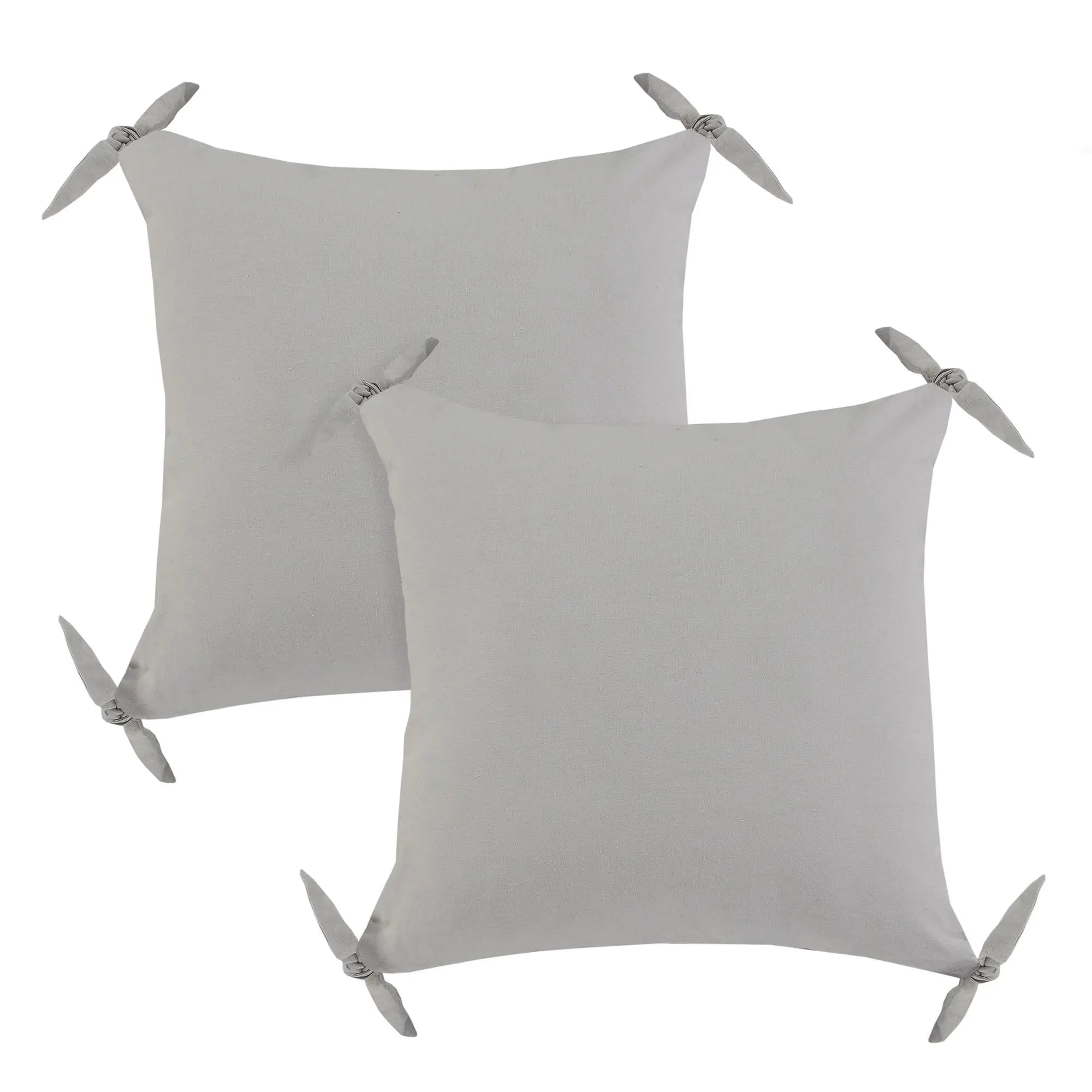 Set of Two 20" Gray And Ash Gray Chevron Cotton Throw Pillows Homeroots Home Decor