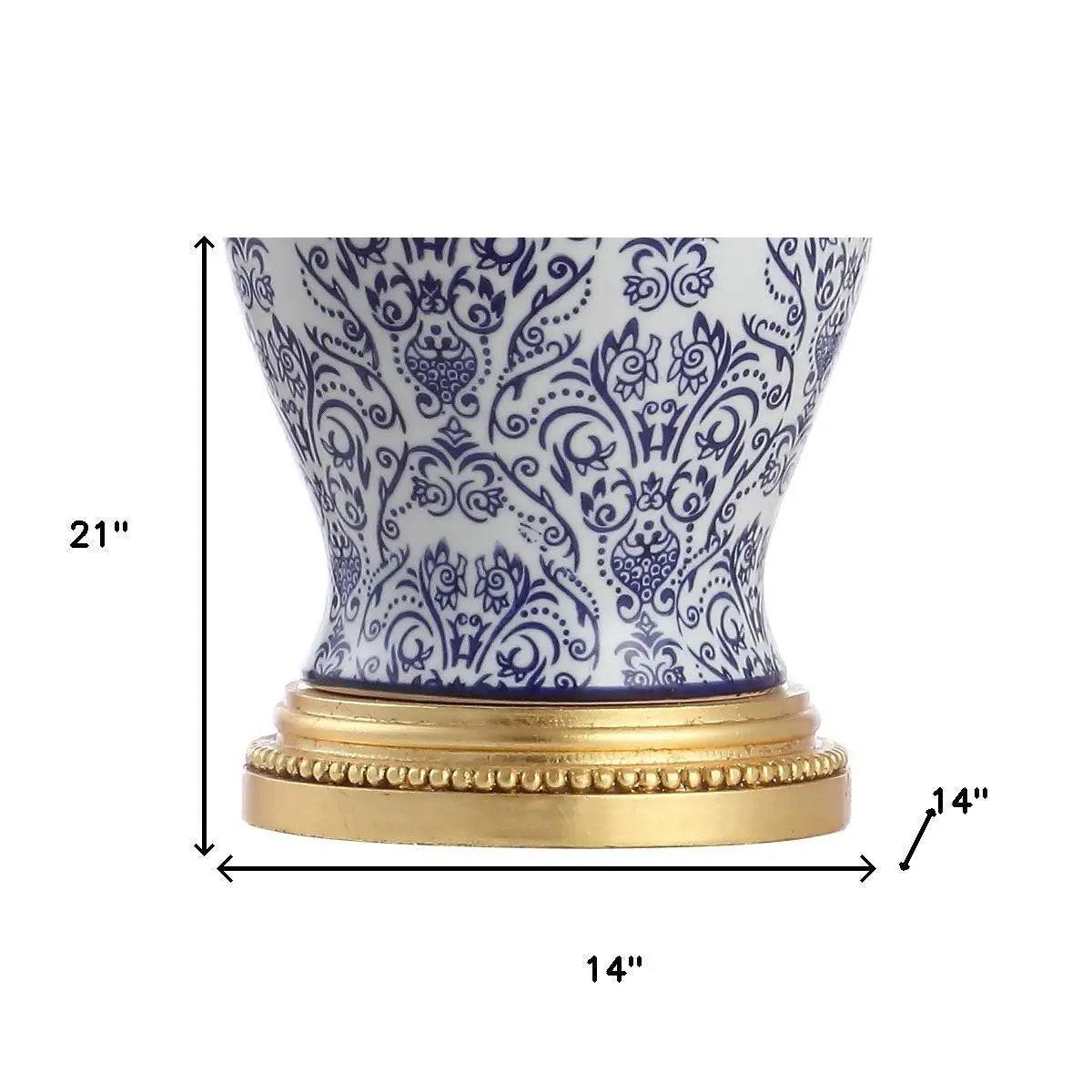Set of Two 21" Gold Novelty Table Lamps LED With Empire Shades Homeroots Lighting