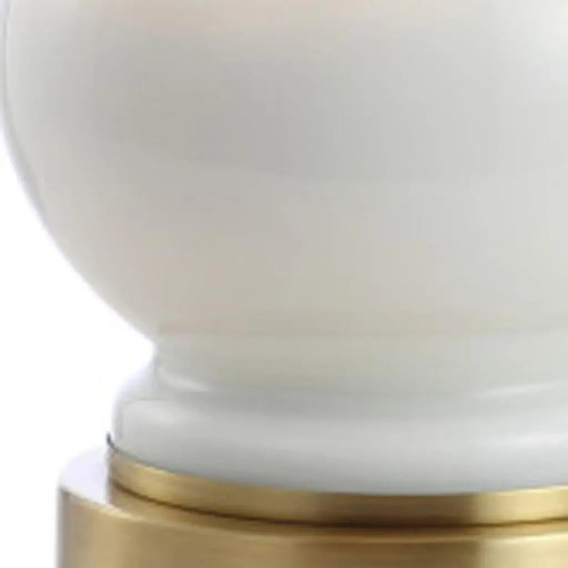 Set of Two 22" Gold Novelty Table Lamps With Globe Shades Homeroots Lighting