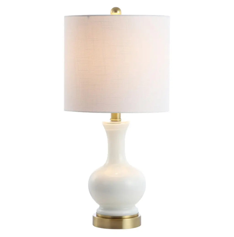 Set of Two 22" Gold Novelty Table Lamps With Globe Shades Homeroots Lighting