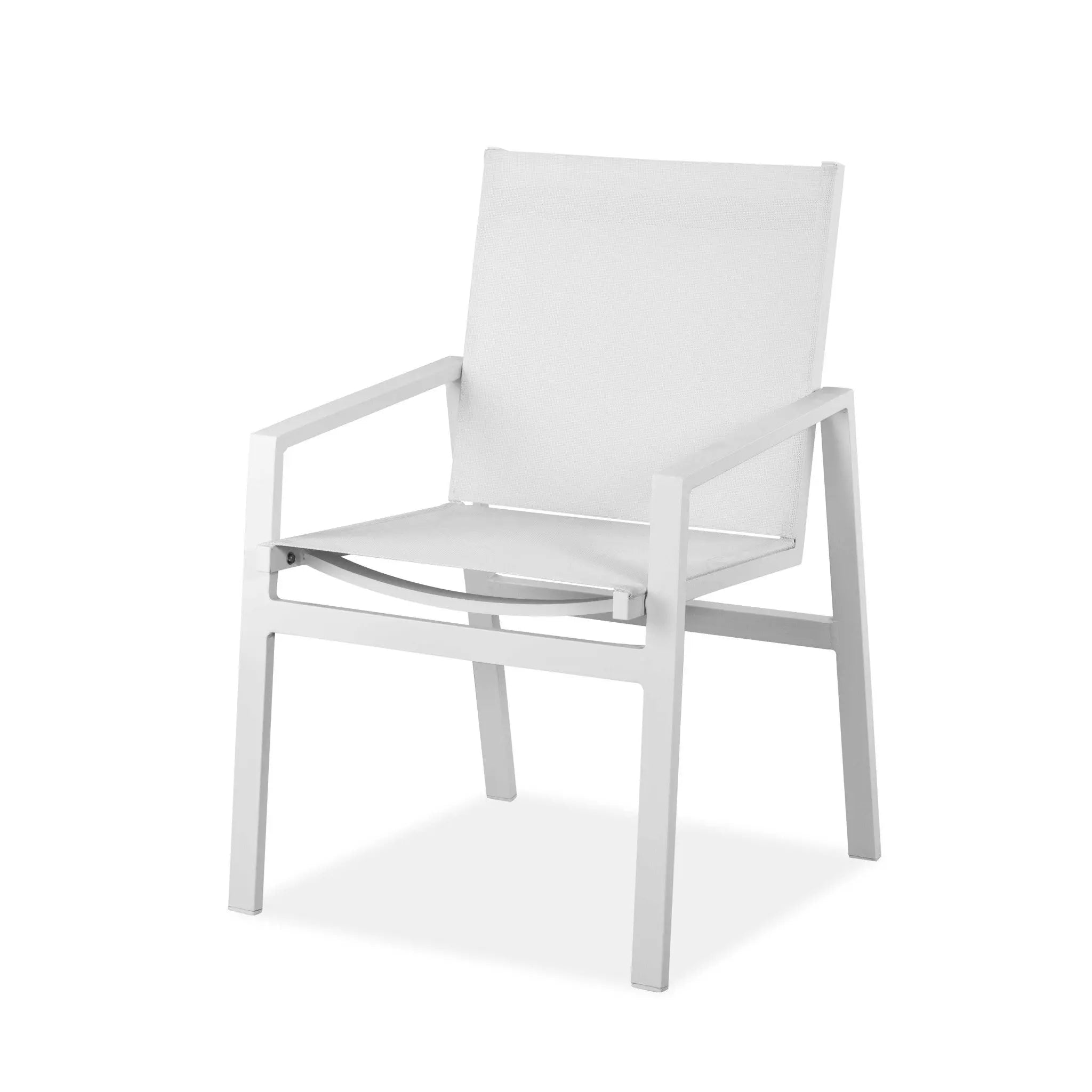 Set of Two 22" White Metal Indoor Outdoor Dining Chair Homeroots Outdoor