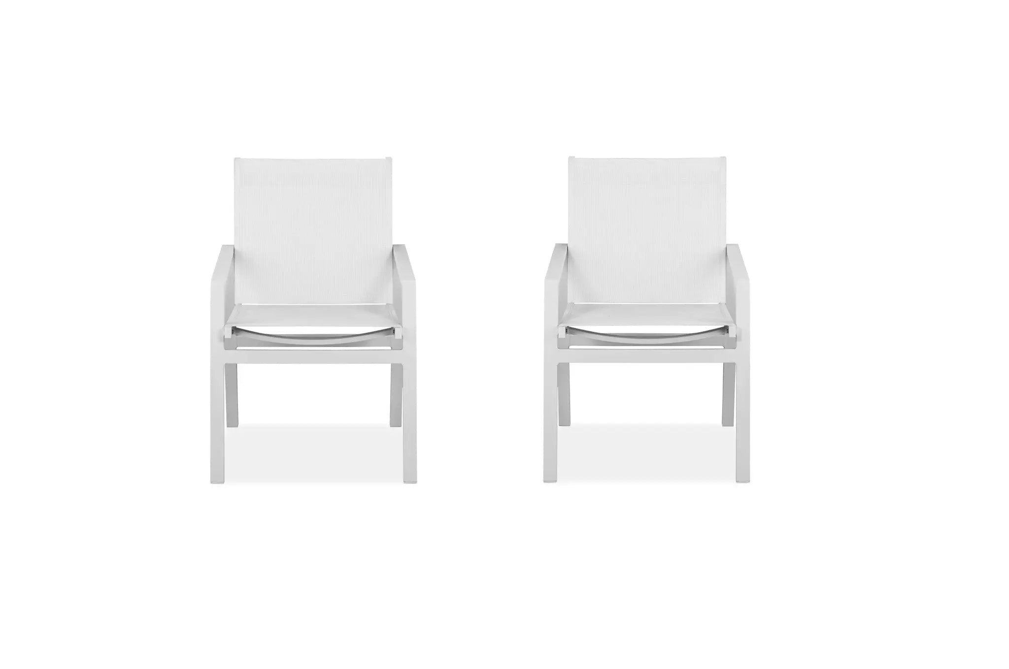 Set of Two 22" White Metal Indoor Outdoor Dining Chair Homeroots Outdoor