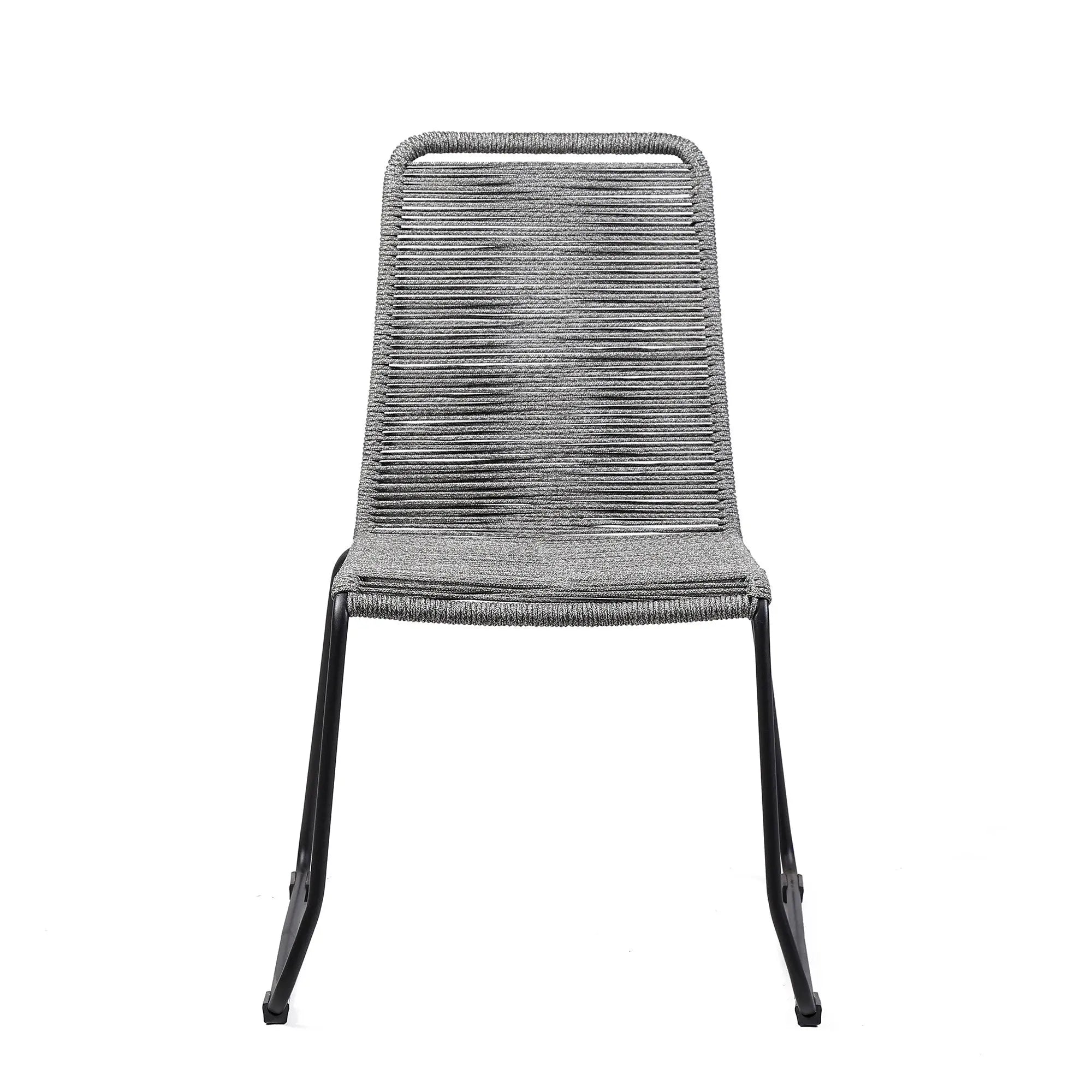 Set of Two 23" Gray Metal Outdoor Dining Chair - GreatEagleInc