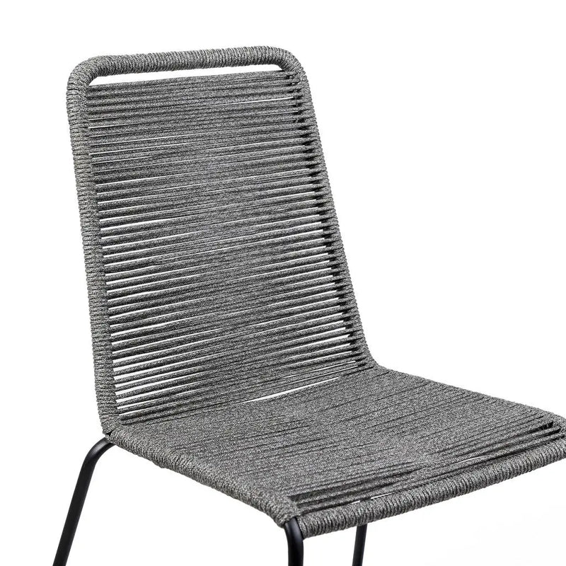 Set of Two 23" Gray Metal Outdoor Dining Chair - GreatEagleInc