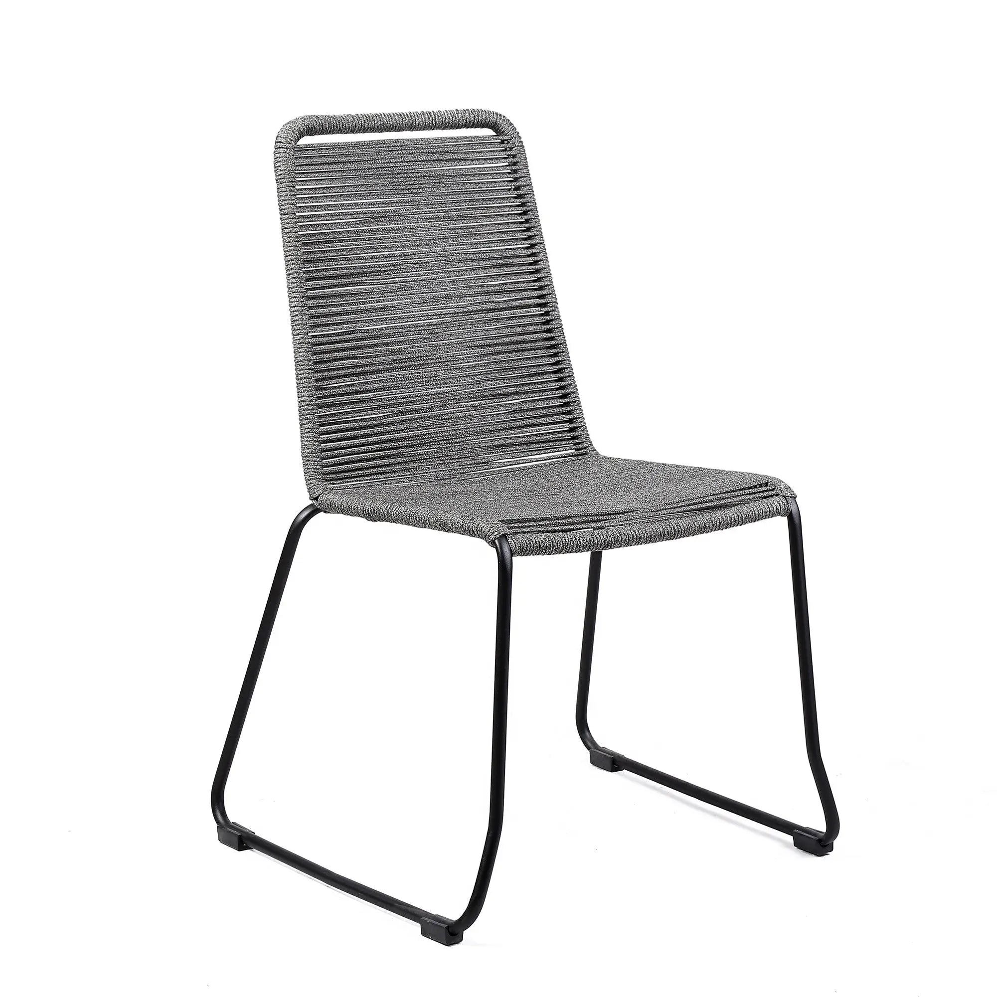 Set of Two 23" Gray Metal Outdoor Dining Chair - GreatEagleInc