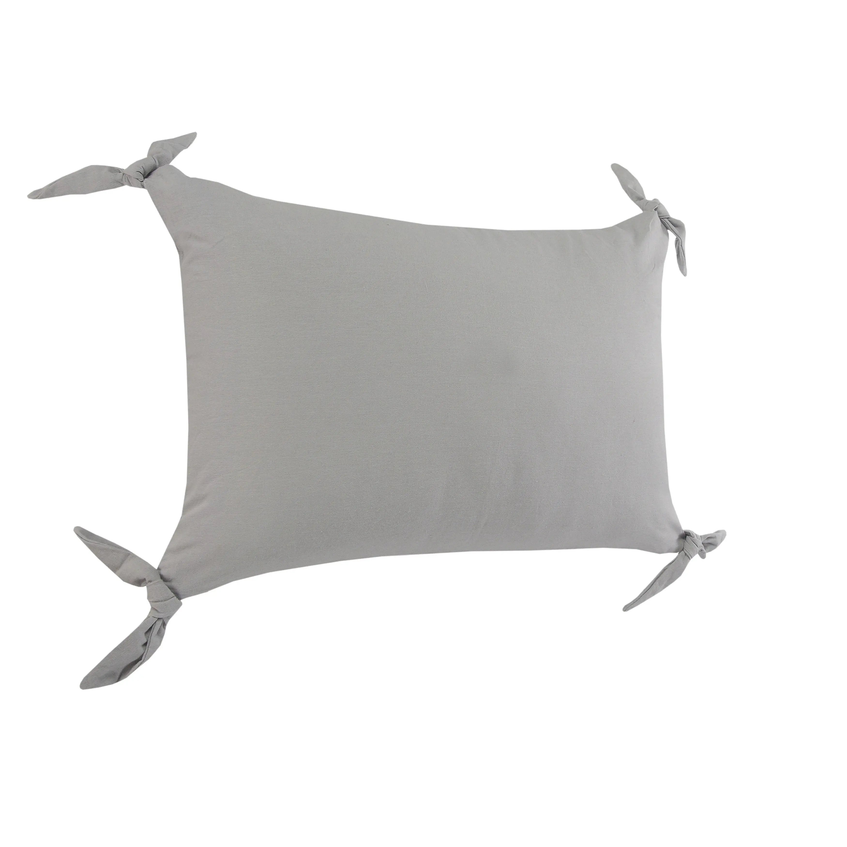 Set of Two 24" X 16" Gray And Charcoal Lumbar Chevron Cotton Throw Pillow Covers Homeroots Home Decor