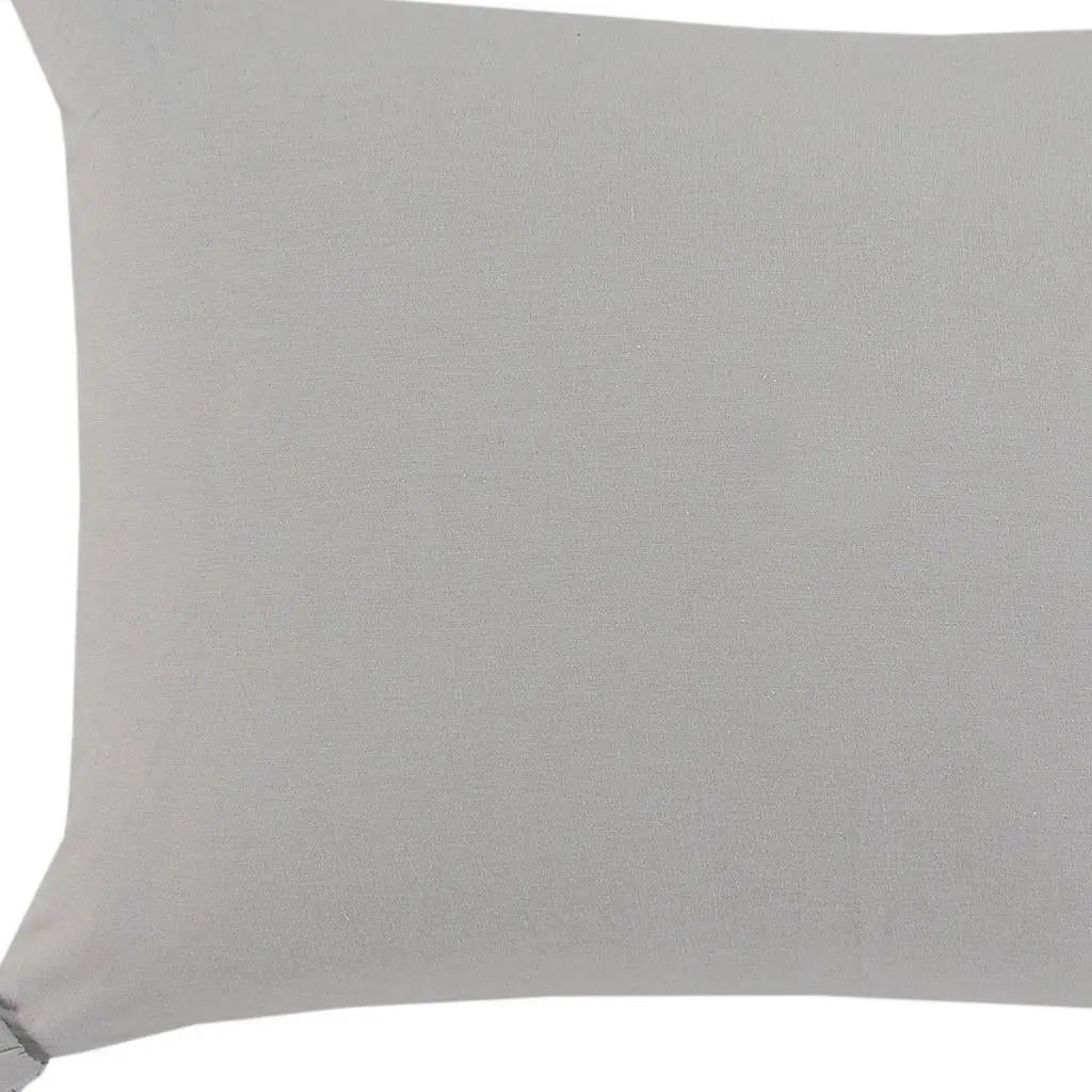 Set of Two 24" X 16" Gray And Charcoal Lumbar Chevron Cotton Throw Pillow Covers Homeroots Home Decor